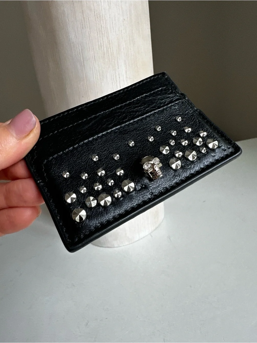 Alexander McQueen Skull Leather Cardholder
